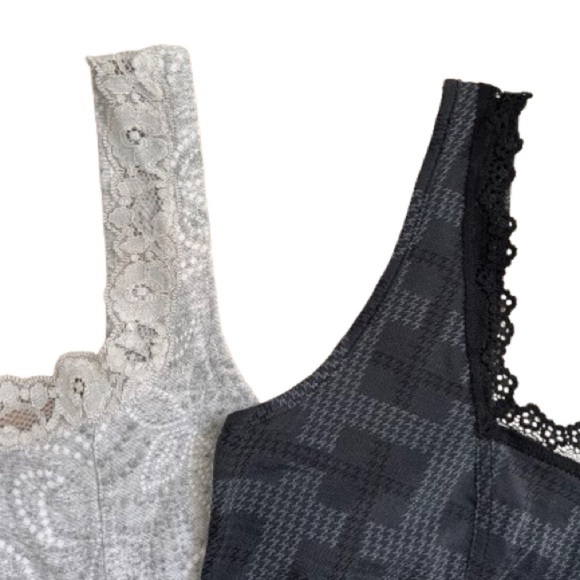 ARIANNE Women Tank Tops, Lace, Size Medium, Set of 2 - Picture 2 of 4